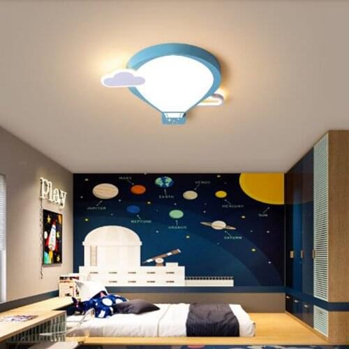 Childrens room Ceiling Lamp For boys or girls Hot air balloon shape Luxury Cartoon Bedroom Lamp Home Decoration Dimmable