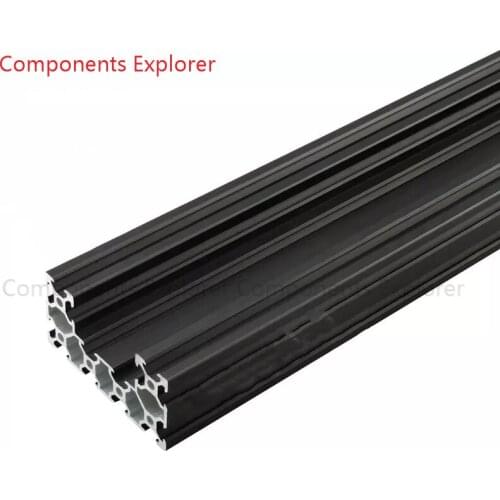 Arbitrary Cutting 1000mm 4080U V slot Black Aluminum Extrusion Profile,Black Color