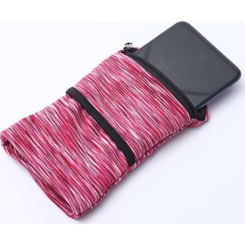 Zipper Running Bag Wrist Wallet Pouch Wrist Bag Basketball Yoga Wristband Sweatband Sports Arm Bag for Key Card Storage Case