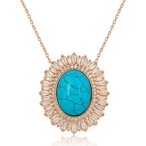 Tevuli 925 Sterling Silver Turquoise Lady Necklace