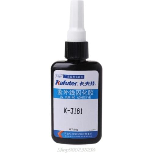Kafuter K-3181 UV Light Adhesive Strong Bonding For Metal Glass Cure Glue Jy30 20 Dropship
