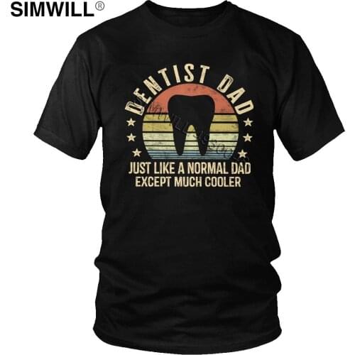 Vintage Distressed Dentist T Shirts Unique Teeth Dentistry Dental Hygienist Tees Shirt Short Sleeves Pure Cotton Print T-Shirt