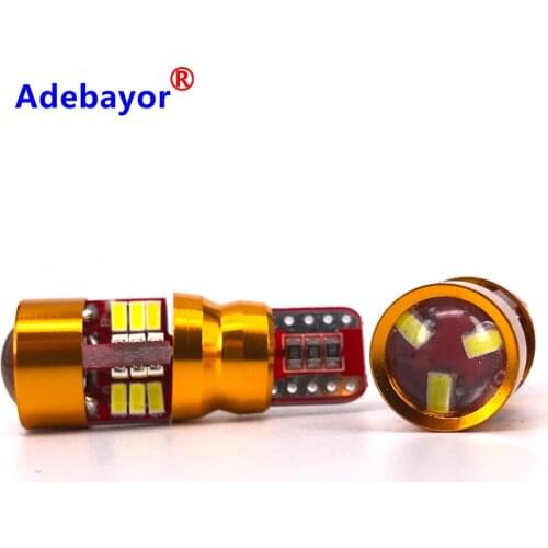 100pcs Automobiles Lampada LED T10 Canbus W5w Auto Bulb Clearance Lights LED Voiture 27 SMD Light-Emitting Diode 3014 Tail Light