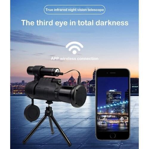 12X Infrared Night Vision Telescope Scope Waterproof Hunting Monocular for Hunting Tactical Infrared Night Vision +Tripod
