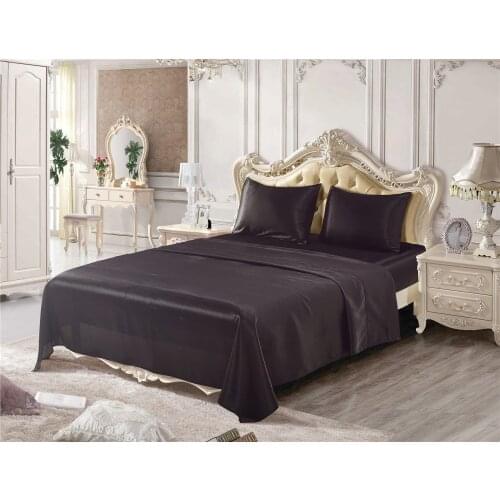 2021 Soft Satin Three Piece US Style Hotel Pillow Case Textile Bedding Sets Four Piece Duvet Bed Cover Sheet Set Funda De Colcha