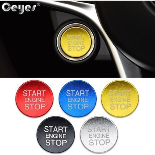 Ceyes Car Styling Accessories Start Stop Engine Button Cover Case For Alfa Romeo Mito 159 147 156 Giulietta Stelvio 166 Stickers