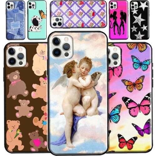 Bear-y Cute Berry Jam Angels Case For iPhone 12 Pro Max XS X XR Full Cover For iPhone 11 Pro Max 7 8 Plus 6S SE 2020