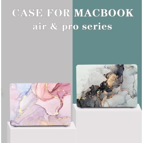 MTT Laptop Case For Macbook Air 13 2020 M1 A2337 Pro 13 15 16 A2338 A2289 A2251 A2179 A1466 Marble Hard Cover+Keyboard Cover