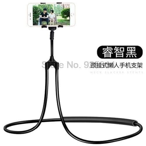 By dhl 200pcs Flexible Mobile Phone Holder Hanging Neck Lazy Necklace Bracket Smartphone Holder Stand For Phone