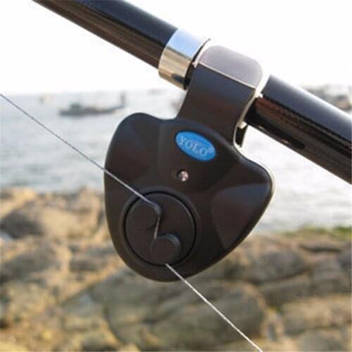 Electronic Fish Bite Finder Sound Alert LED Light Clip On Fishing Rod Universal Fishing Alarm