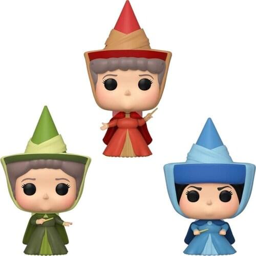 3 Pack Godmother Figure Flora Fauna & Merryweather Vinyl 3-Pack Exclusive Figure Toys Model Doll Kindergarten Decorations