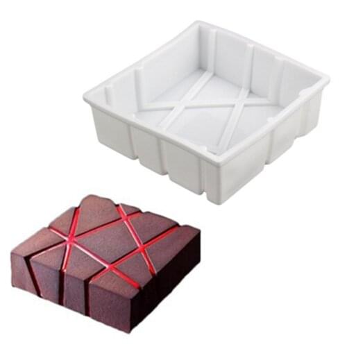 1PC Irregularity Geometry Silicone Cake Mold Mousse Pan 3D Baking Art Mould Silikonowe For Muffin Brownie Pastry Non-stick Moule