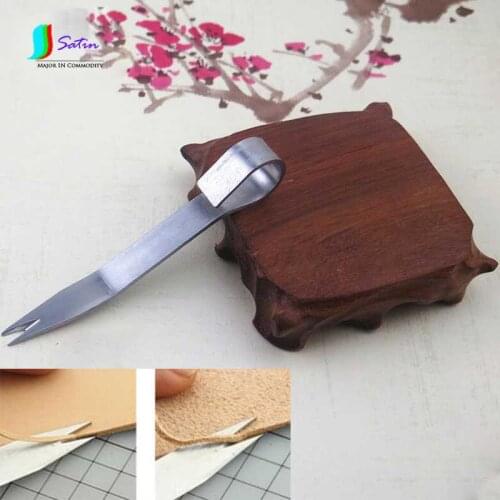 Stainless Steel Leather Craft Tool Cut off Thin Leather Knife Leather Trimmer Knife Trim Edge Leather Sharp Knife S0592H