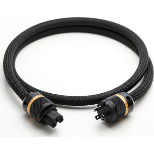 GUSTARD Power Cord Litz Structure 99.998% OFC Oxygen-Free Copper rhodium Plated Plug