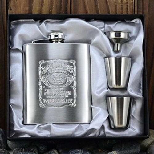 7 oz. jack stainless steel flask set 7oz4 two-pack outdoor flask
