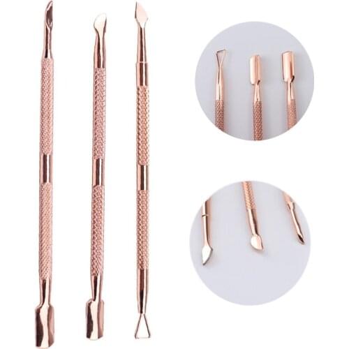 1/3pcs Cuticle Pusher Stainless Steel Cuticle Remover Nail File Pedicure Manicure Tools Nail Pusher For Manicure Nail Art Mill