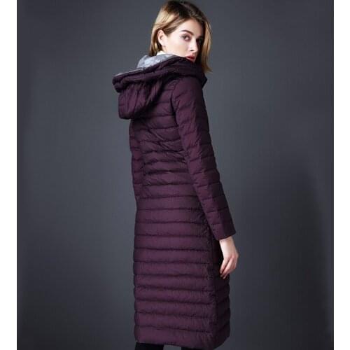 Medium Length Fashionable Coat Hooded Warm Slim Casual Parks Outwear Womens Down Jacket Plus Size 4XL YYJ9