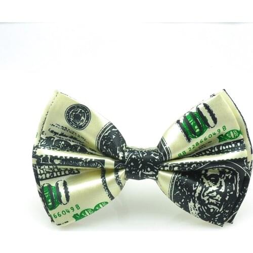 100 American Dollar US dollar Men Novelty Bow ties Tuxedo Formal Dress Bowtie Party Wedding Causal Butterfly Knot Gift Cravat