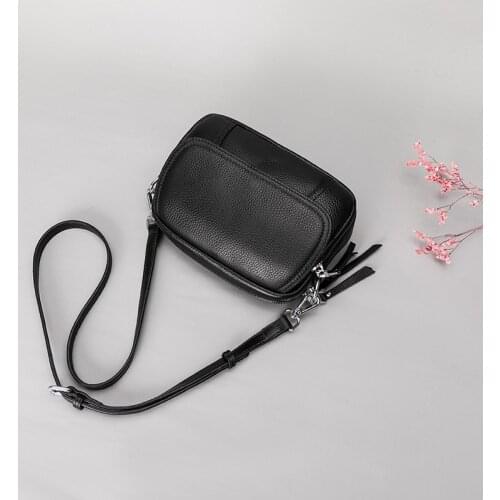 Genuine leather Women Shoulder bag new Mini Crossbody bag Female first layer cowhide Flap Small Shoulder messenger bag Women