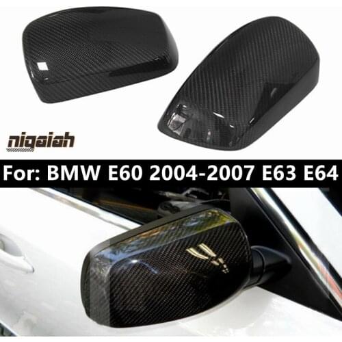Real Carbon Fiber Mirror Cover for BMW E60 2004-2007 E63 E64 520i 523i 525 530i 545 550i Car Rearview Mirror Caps Housing Shell