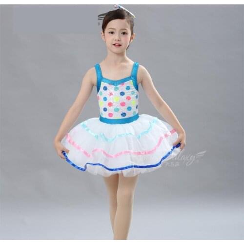 New Childrens Ballet Dance Dress Dot Pattern Performance Dress Dance Clothes