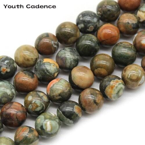 Natural Multi Old Kambaba Jaspers Stone Beads Loose Round Spacer Beads For Jewelry Making DIY Bracelet 6/8/10mm Wholesale