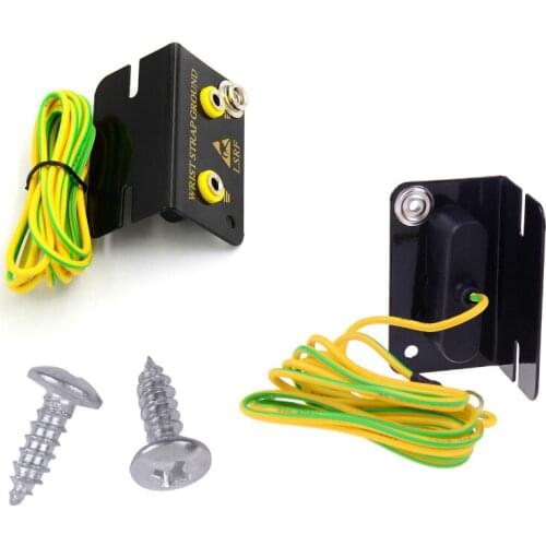 ESD Ground Socket Dual Banana Plug For Anti Static Wrist Strap Armband L Shaped Socket