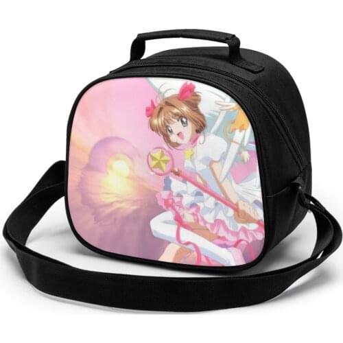 Sakura Cardcaptor Sakura Children fashion lunch bag thermal insulated bag travel casual insulated picnic bag