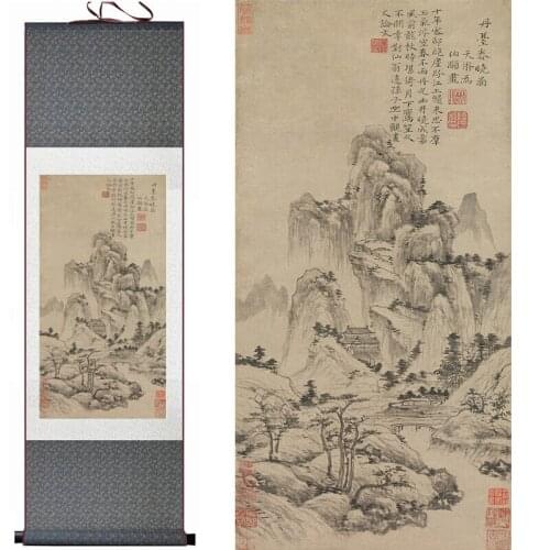 Traditional Mountain painting landscape art painting home painting