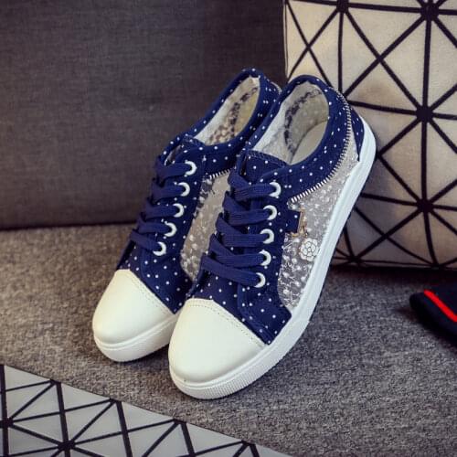 2021 Women Canvas Lace Chain Vulcanized Female Metal Summer Fashion Lace-up Breathable Shoes Ladies New Comfort Leisure Flat
