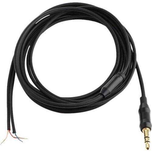 1PC 1.5M Long Black Earphone Repair Cable TPE Headset Semi-finished Oxygen-free Copper Headset Repair Wire with 30 Cores Black