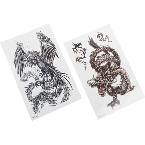 1PCS 3D Arm Leg Body Art Sticker Dragon Disposable Removable Waterproof Cool Temporary Tattoo Sticker Decal Hand Tattoo Hot