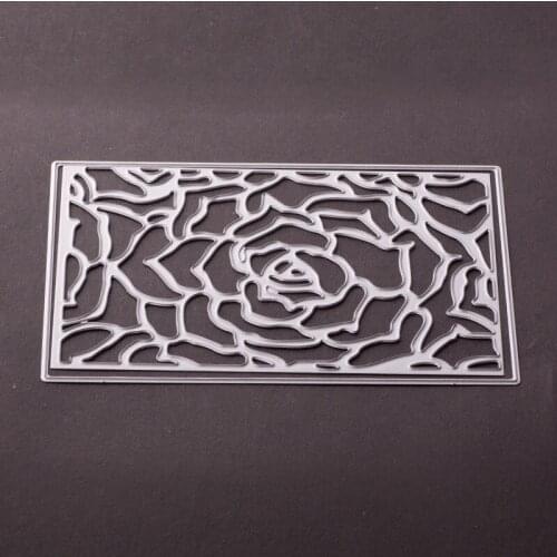 1Pc Rose Flower Metal Square Cutting Dies Stencils for DIY Scrapbooking/photo album Decorative Embossing DIY Paper Cards