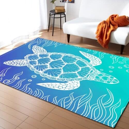2meters Turtle Cartoon Modern Print Big Carpet Hallway Doormat Anti-Slip Living Parlor Room Carpets Kids Room Floor Mat Rug
