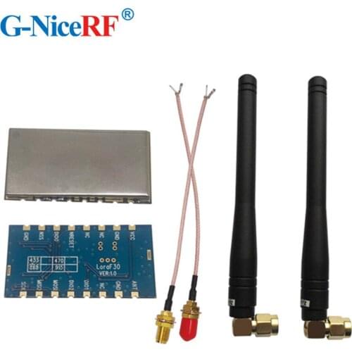 2PCS Lora1276F30 500mW High Sensitivity (-120 dBm) 915MHz Wireless RF Module +2PCS Rubber Antennas
