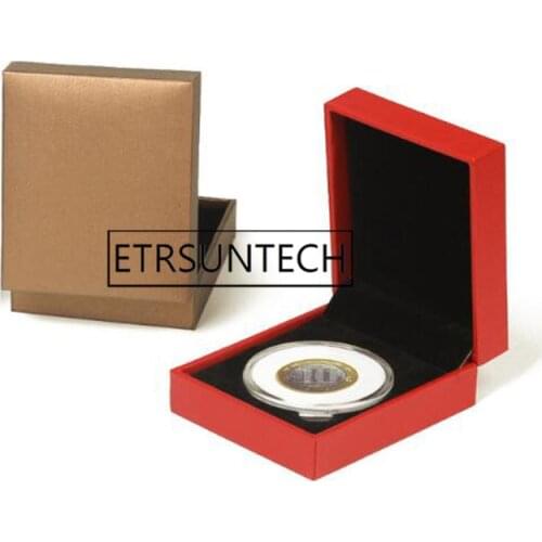 200pcs Badge Coin Box Round Boxed Holder Coins Storage Boxes Capsules Display Cases Organizer Collection Gifts