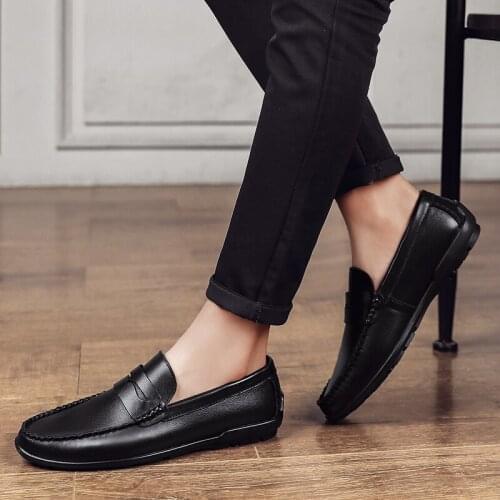 2020 men leather zapatos flat shoe sapatos breathable fashion spring masculino mens informales cuero for casuales sports casual