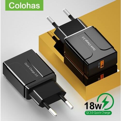 5pcs/lot 18W Fast Charger QC 3.0 USB Charger For iPhone X 12 For Samsung S10 Xiaomi Huawei Phone Quick Charger Dropshipping