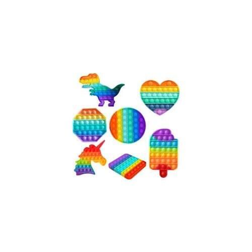 Pops Fidget Toys поп ит Reliver Stress Rainbow Push Is Bubble Antistress Toys Adult Children Simple Dimple Toy To Relieve Autism