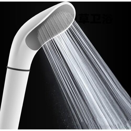 White Shower Pressurized Shower Detachable Anti-Blocking Toilet Hand-Held Nozzle Arc Water Heater Shower Nozzle