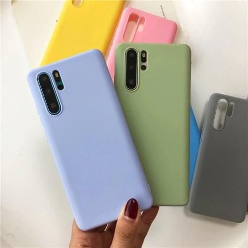 Fashion Candy Color Silicone TPU Soft Case For Huawei P30 P20 Lite P Smart Z Plus 2019 Nova 2i 3 3i 4 5i 5 Pro Matte Phone Cases