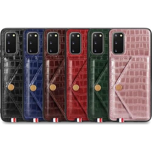 Free shipping for Samsung Galaxy S20 Plus crocodile case with card storage case for Samsung Galaxy S20 Ultra