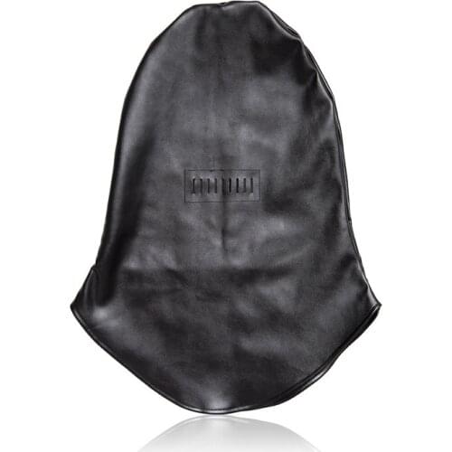 Black Head Cover Mask Hot Selling Womens Head Leather Toy Drama Mask Sex Toys for Couples Bondage Set Bdsm Hood