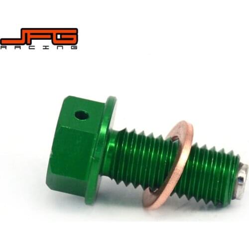 CNC Green Billet Aluminum Magnetic Oil Drain Plug Bolt For KAWASAKI KX450F KXF450 KXF 450 2006-2015 KLX450R KLX 450R 2008-2013