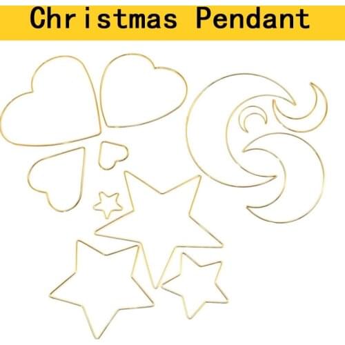 DIY Handmade Material Package Art Dream Catcher Iron Circle Triangle Square Star Moon Heart Shape Handmade Dream Catcher