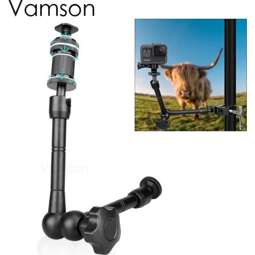 For Gopro Camera for Phone for SLR Micro Single for 1/4in Screw Sports Camera Adjustable Friction Articulating Magic Clamp Crab