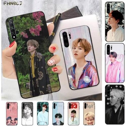 FHNBLJ Suga K Pop Min Yoongi K Pop Shell Phone Case for huawei P8 P9 p10 p20 P30 P40 pro lite psmart 2019