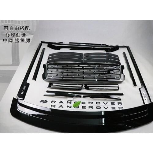 Suit For Range Suit 13-18 Rover Executive Obsidian Kit, Black China Net Shark Gill Body Trim, Tail Door Trim