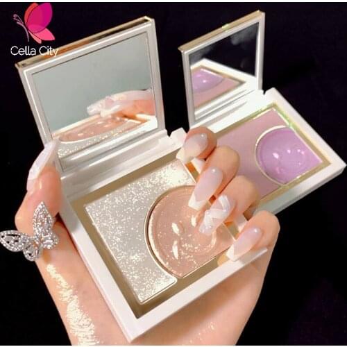 Cellacity Women Korean Hot Selling Cosmetics High Gloss Compact Powder Two Color Contouring Plate Popular High Gloss Wholesale