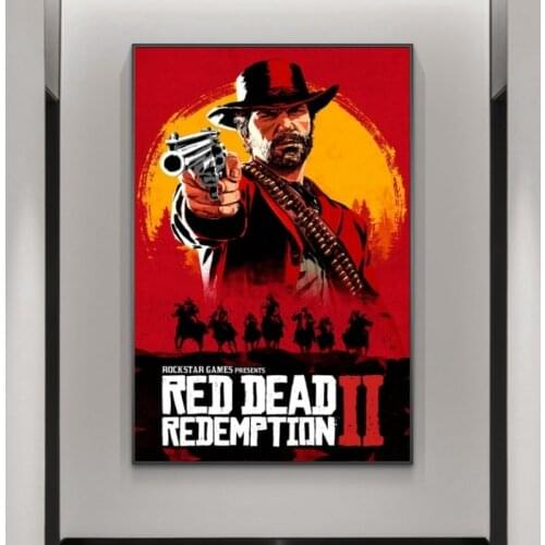 Red Dead Redemption 2 Movie Posters Print on Canvas HD Print Wall Art Hanging Pictures Modern Movie Art for Home Decoration